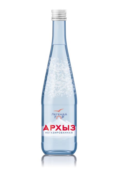 Легенда гор "Архыз" 0.5л негаз. Стекло 12шт/уп.