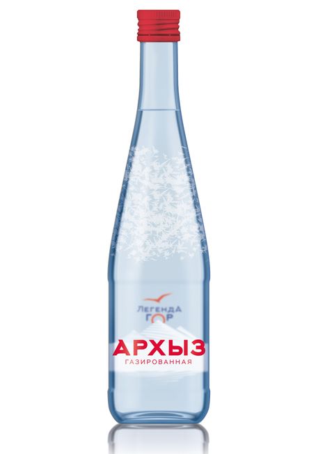 Легенда гор "Архыз" 0.5л газ. Стекло 12шт/уп.